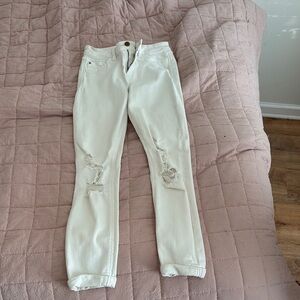 Joe's Jeans Women's Cream Distressed Skinny Jeans